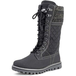 Womens Faux Fur Warm Thermal Waterproof Outdoor Walking Snow Winter Calf Boots